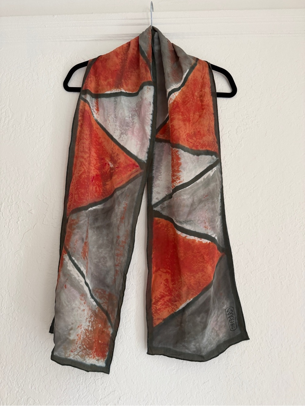 Sherard Russell Hand Painted 100% Silk Scarf